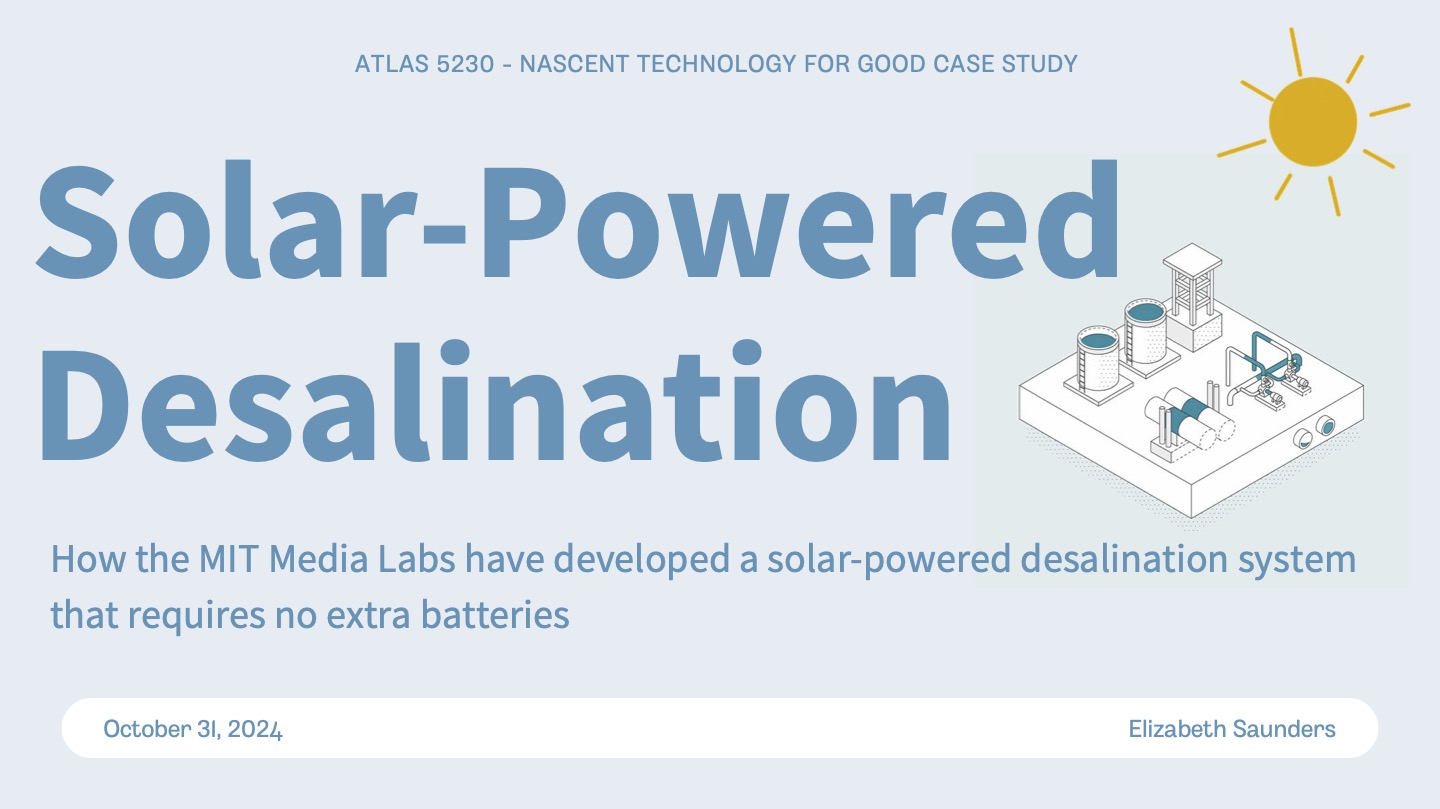 Solar Powered Desalination